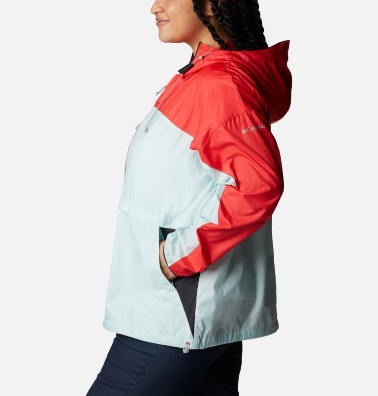 Women's Columbia Alpine Chill Windbreaker Jackets Red / Mint | Plus Size CA-LL4A8